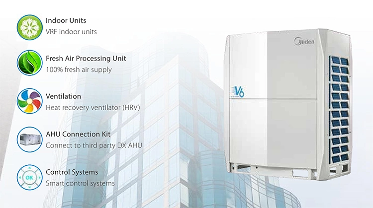 Midea Multi Split Air Conditioning Solution with Vc Series Cooling Only Outdoor Units and AC 18000BTU Vrf Indoor Units for Airport