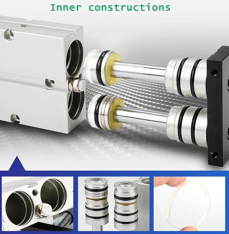 China Manufacturer of Tn Series Double Shaft Pneumatic Cylinder