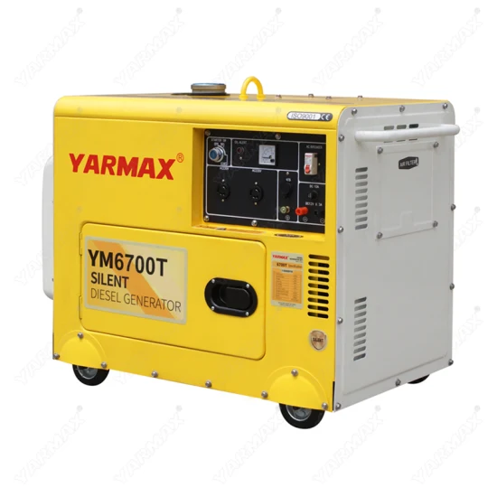 Yarmax Silent Type Dieselgenerator Tn-Serie Ym8700tn, angetrieben von Ym192fe